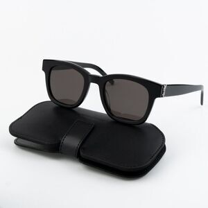 NEW Saint Laurent SLM124 001 Black Grey Square Women Sunglasses